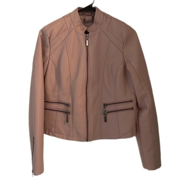 Jou Jou Jackets & Blazers - JouJou Vegan Leather Cabaret Moto Jacket Size S